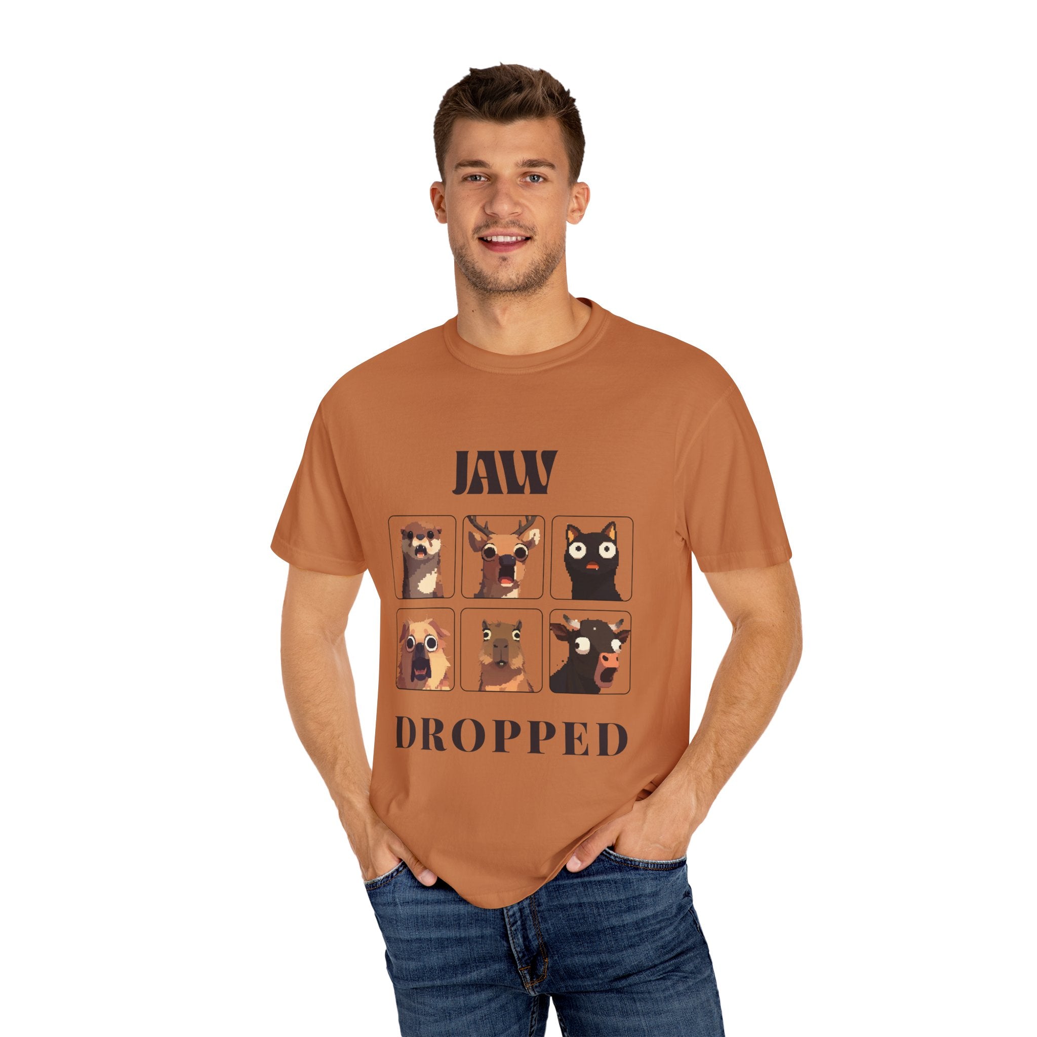 Funny Animal Graphic T-Shirt, Jaw Dropped Tee, Humorous Gift, Unisex Fashion, Casual Wear, Animal Lovers Shirt