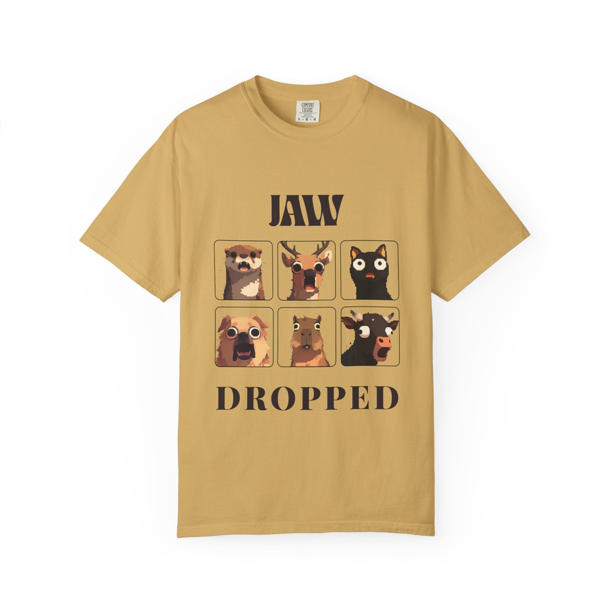 Funny Animal Graphic T-Shirt, Jaw Dropped Tee, Humorous Gift, Unisex Fashion, Casual Wear, Animal Lovers Shirt